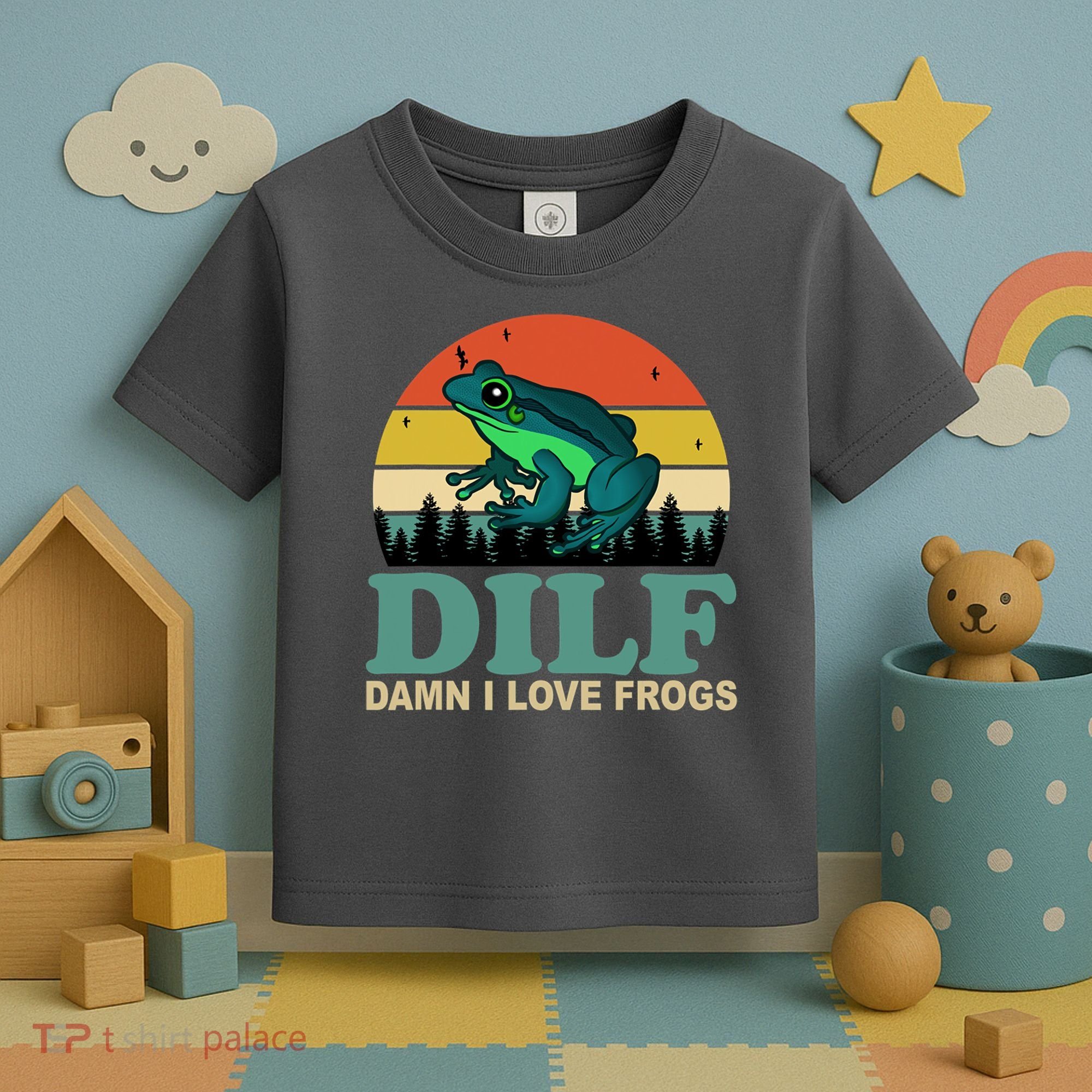 DILF Damn I Love Frogs Toddler T-Shirt