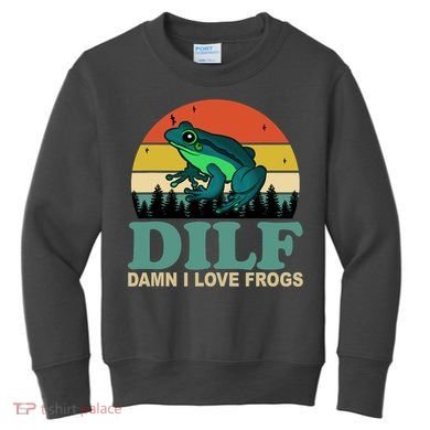 DILF Damn I Love Frogs Kids Sweatshirt