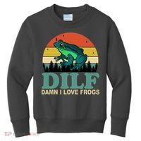 DILF Damn I Love Frogs Kids Sweatshirt thumb 0