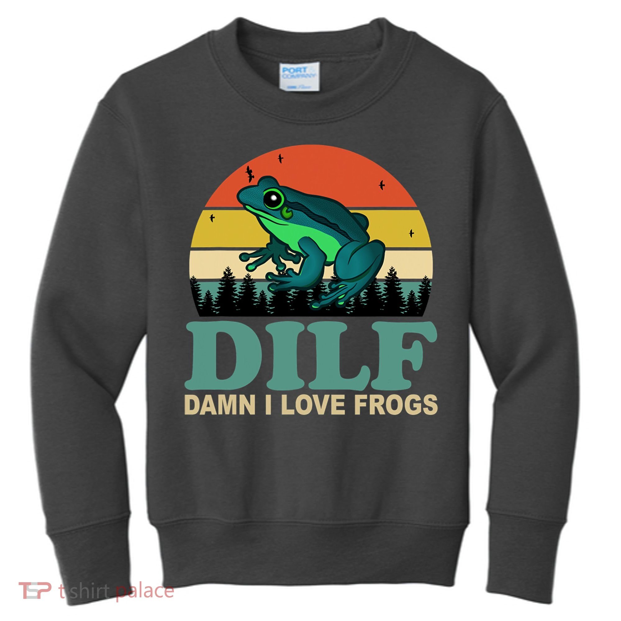 DILF Damn I Love Frogs Kids Sweatshirt