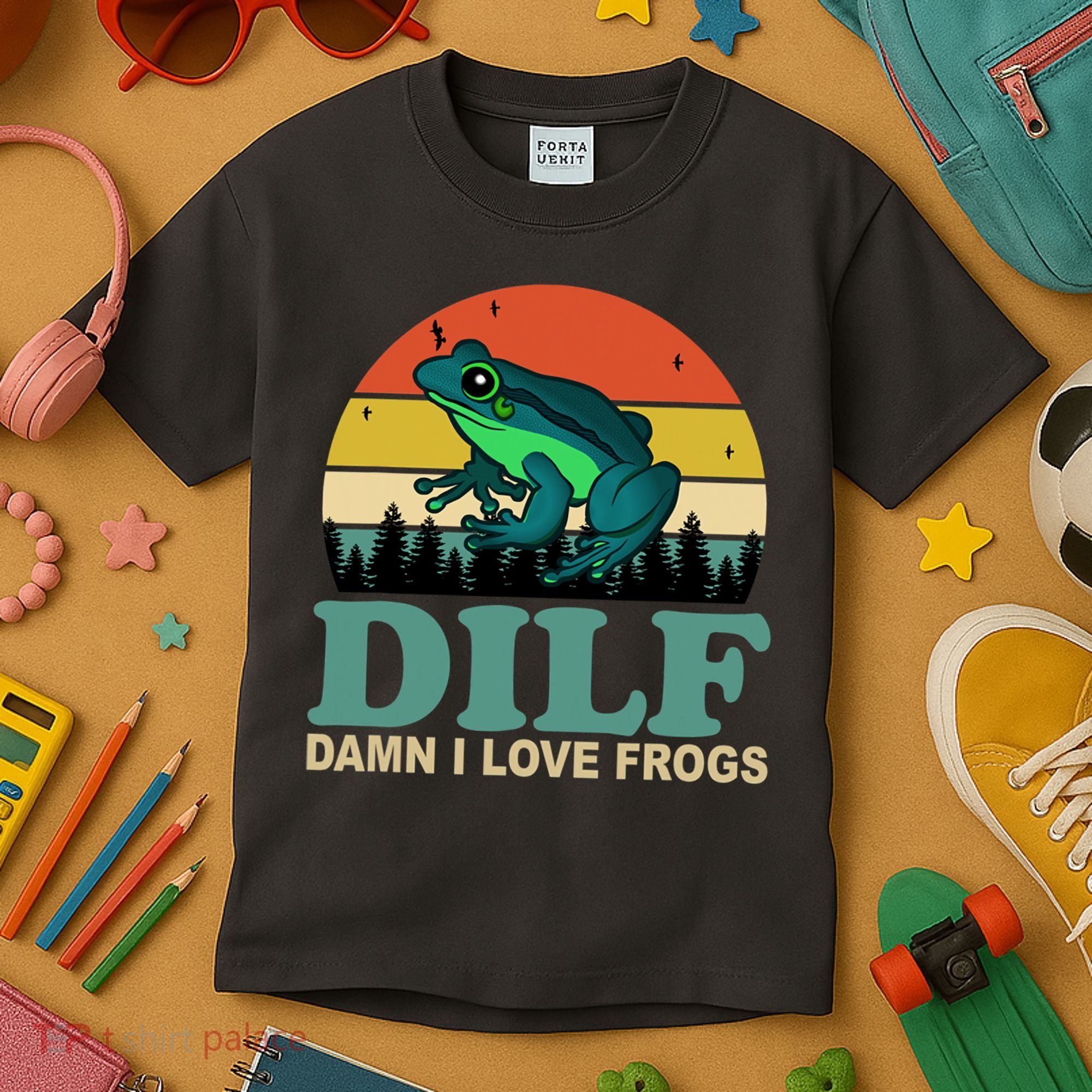 DILF Damn I Love Frogs Kids T-Shirt