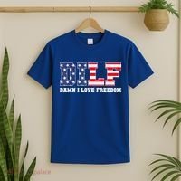 DILF Damn I Love Freedom Funny Patriotic 4th Of July T-Shirt thumb 2
