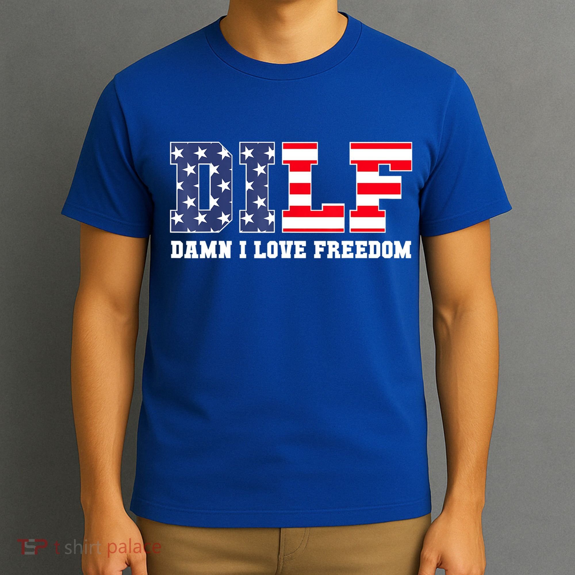 DILF Damn I Love Freedom Funny Patriotic 4th Of July T-Shirt