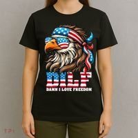 Dilf Damn I Love Freedom Eagle Mullet Funny 4th Of July T-Shirt thumb 4
