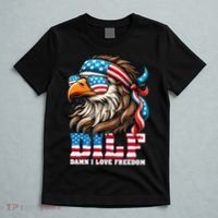 Dilf Damn I Love Freedom Eagle Mullet Funny 4th Of July T-Shirt thumb 5