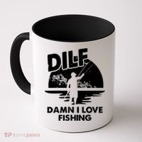 Dilf Damn I Love Fishing Coffee Mug thumb 0