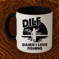 Dilf Damn I Love Fishing Coffee Mug thumb 2