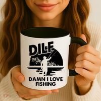 Dilf Damn I Love Fishing Coffee Mug thumb 3
