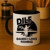 Dilf Damn I Love Fishing Coffee Mug thumb 4