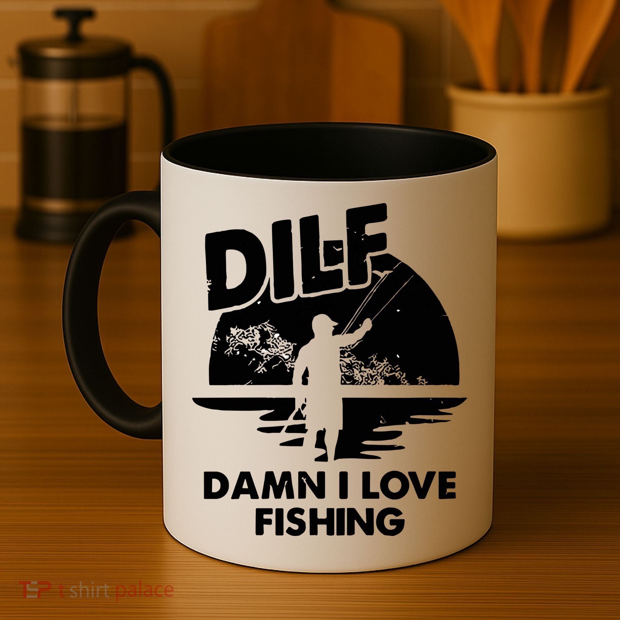 Dilf Damn I Love Fishing Coffee Mug