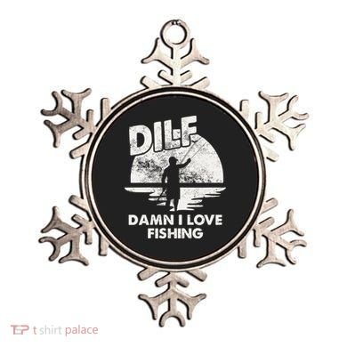 Dilf Damn I Love Fishing Ornament