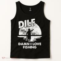 Dilf Damn I Love Fishing Tank Top thumb 2