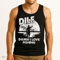 Dilf Damn I Love Fishing Tank Top thumb 3