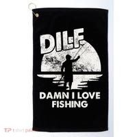 Dilf Damn I Love Fishing Golf Towel thumb 0