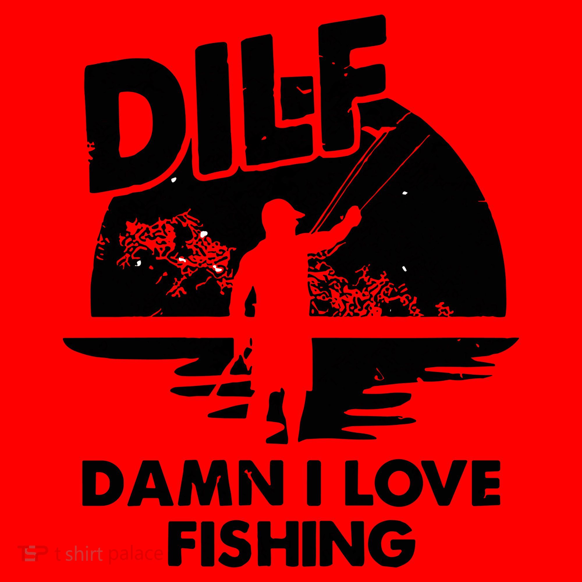 Dilf Damn I Love Fishing Santa Hat