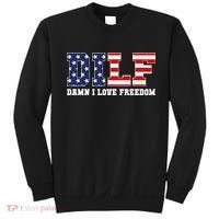 DILF Damn I Love Freedom Funny Patriotic 4th Of July Sweatshirt thumb 0