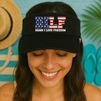 DILF Damn I Love Freedom Funny Patriotic 4th Of July Visor thumb 2