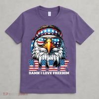Dilf Damn I Love Freedom Eagle Funny Patriotic 4th Of July T-Shirt thumb 4