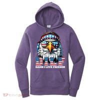 Dilf Damn I Love Freedom Eagle Funny Patriotic 4th Of July Women's Hoodie thumb 0