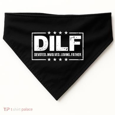 DILF Devoted Involved Loving Father Dad Papa USA-Made Doggie Bandana