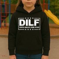DILF Devoted Involved Loving Father Dad Papa Kids Hoodie thumb 3