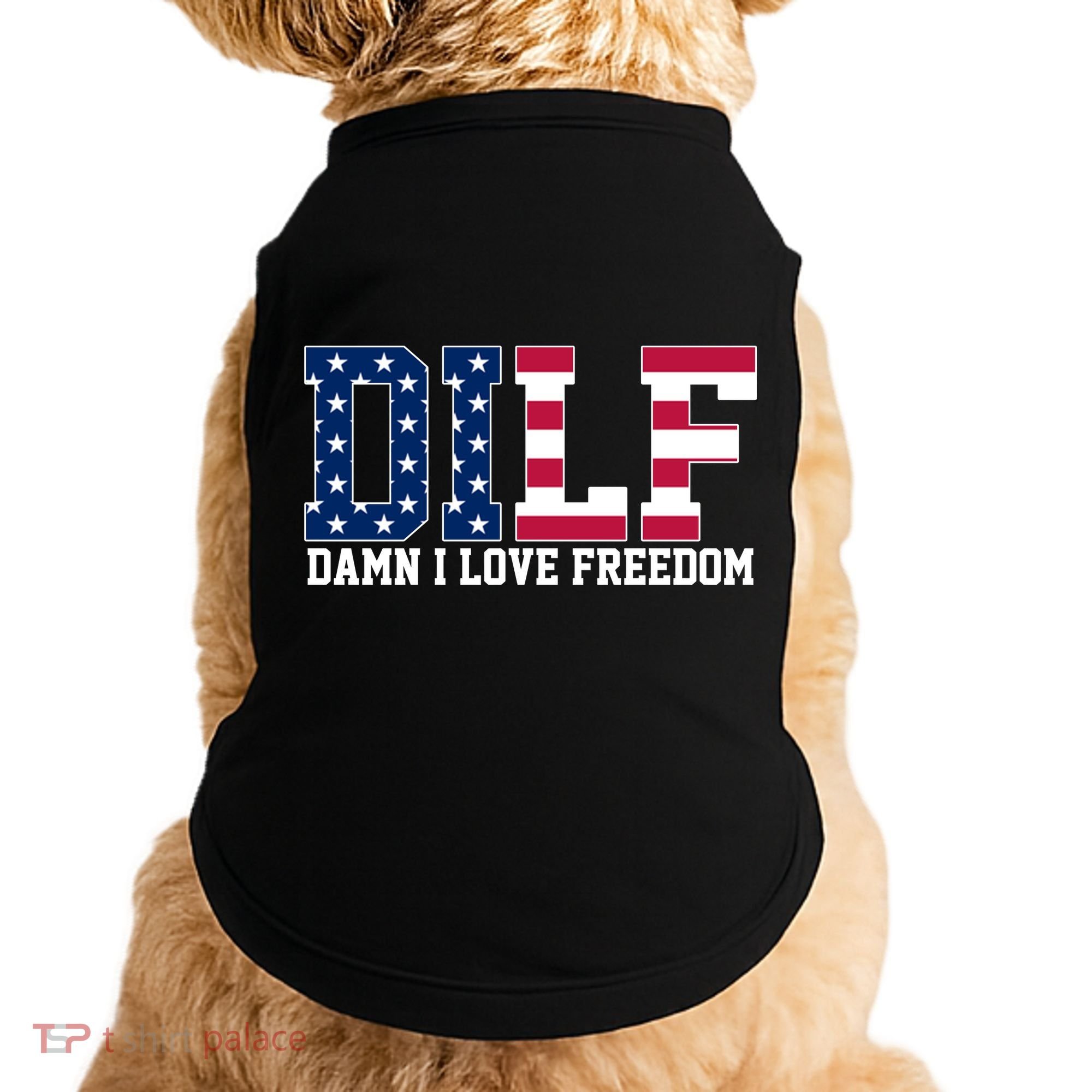 DILF Damn I Love Freedom USA Doggie Tank