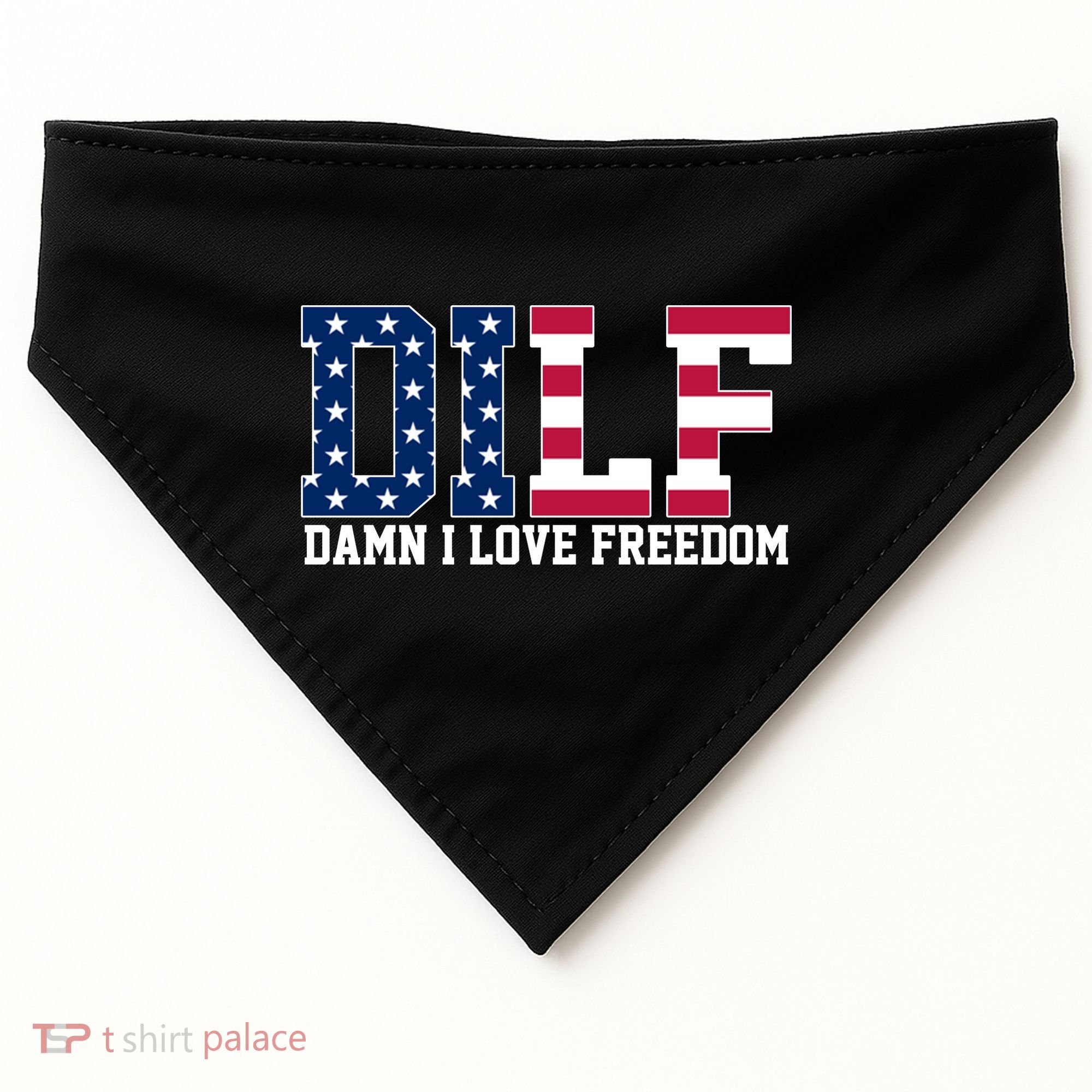 DILF Damn I Love Freedom USA USA-Made Doggie Bandana