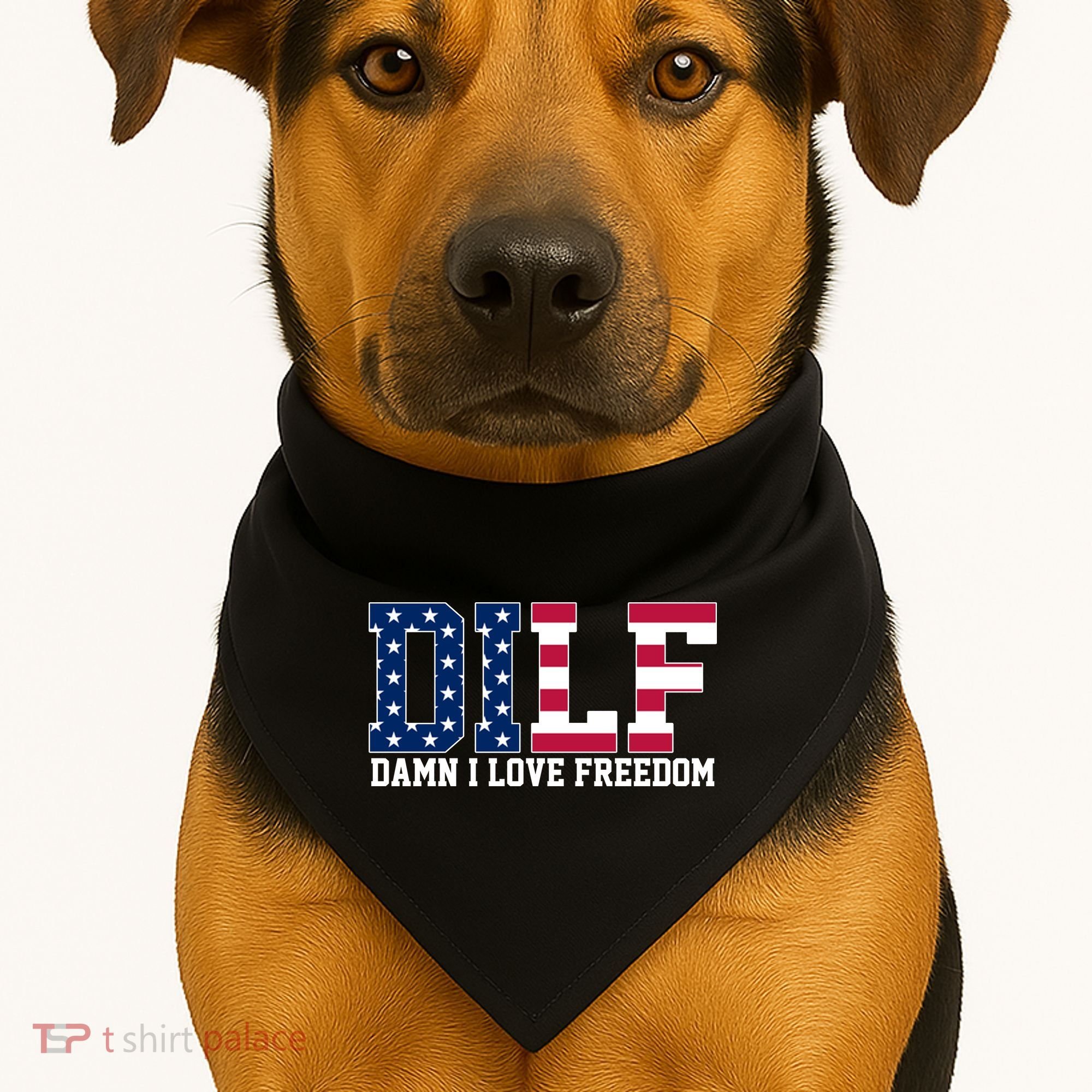 DILF Damn I Love Freedom USA USA-Made Doggie Bandana