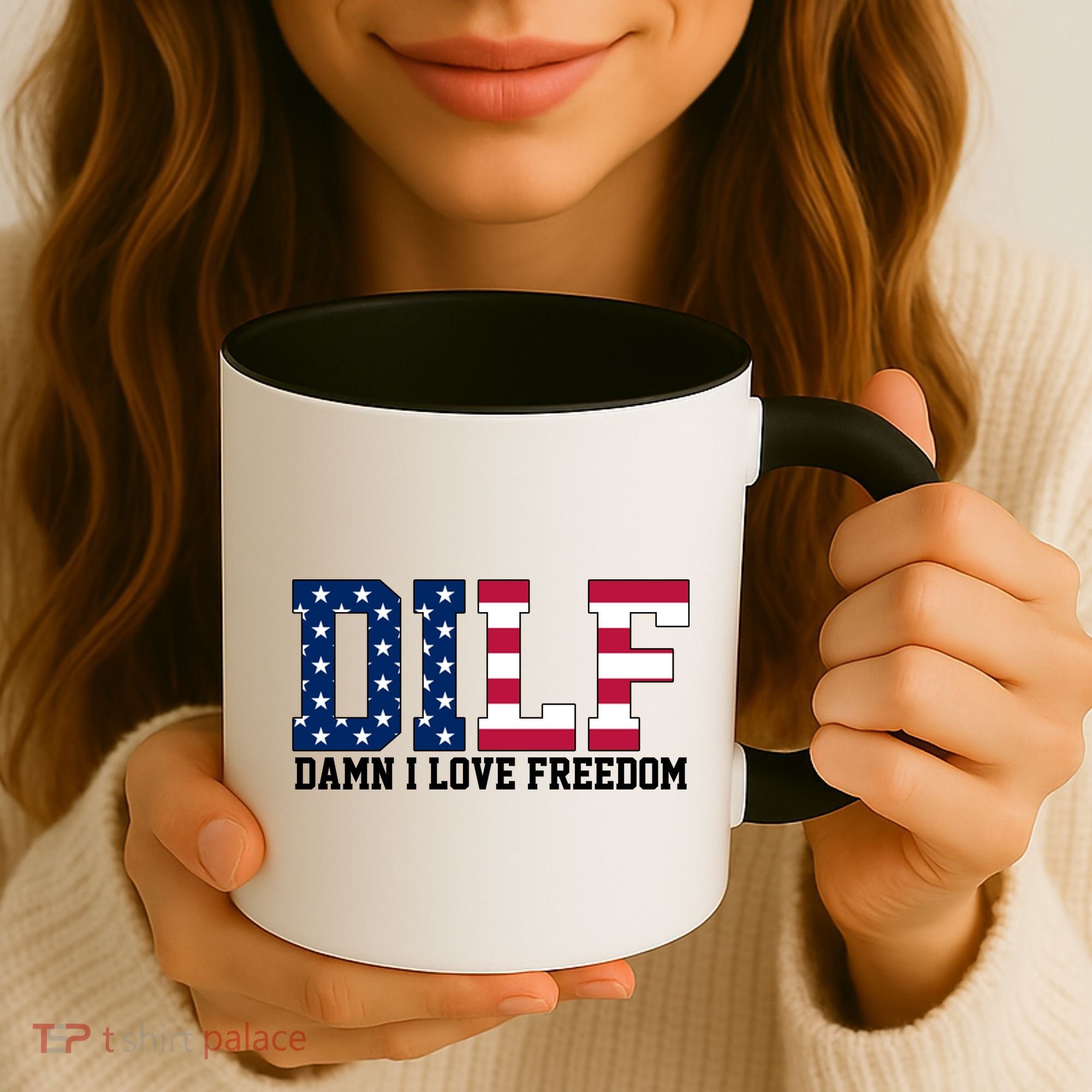 DILF Damn I Love Freedom USA Coffee Mug