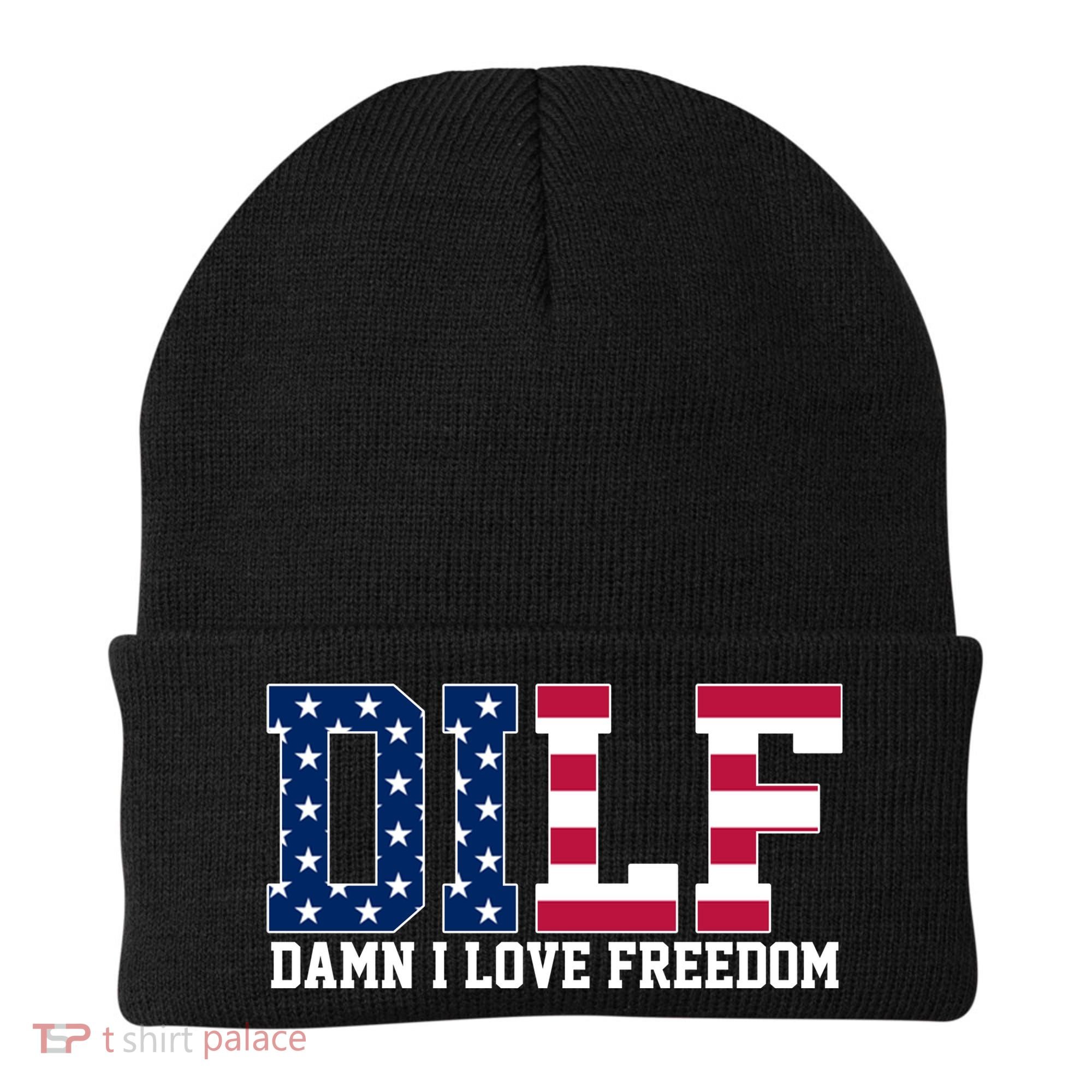 DILF Damn I Love Freedom USA Beanie