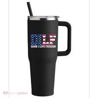 DILF Damn I Love Freedom USA 40oz Vacuum Insulated Stainless Steel Travel Tumbler thumb 0