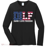 DILF Damn I Love Freedom USA Women's Long Sleeve Shirt thumb 0