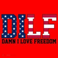 DILF Damn I Love Freedom USA Santa Hat thumb 1