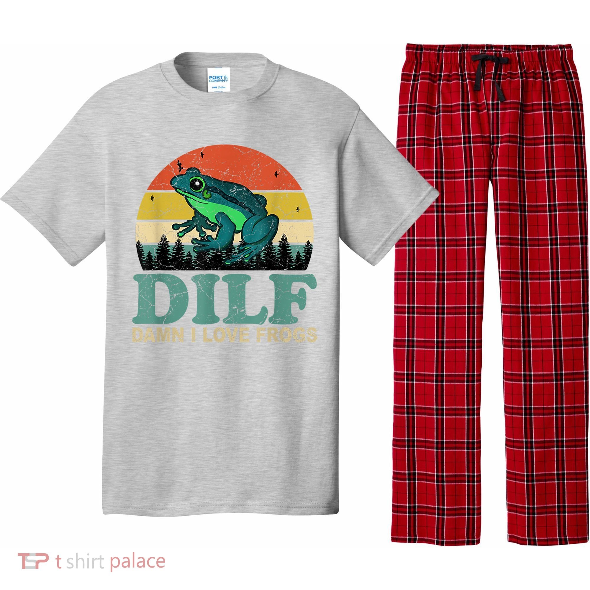 Dilf Damn I Love Frogs Pajama Set