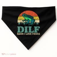 Dilf Damn I Love Frogs USA-Made Doggie Bandana thumb 0