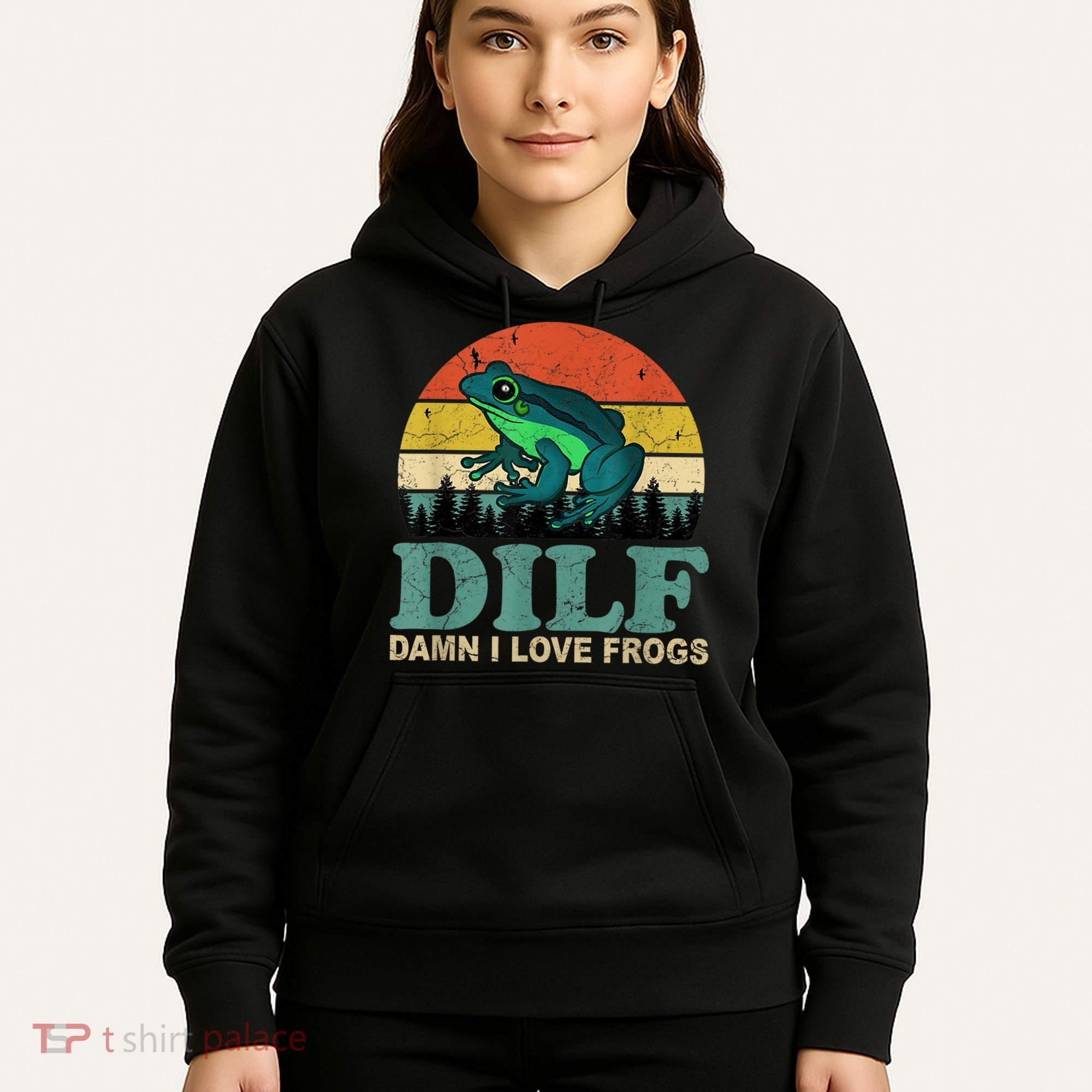 Dilf Damn I Love Frogs Hoodie