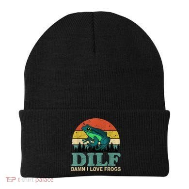 Dilf Damn I Love Frogs Beanie