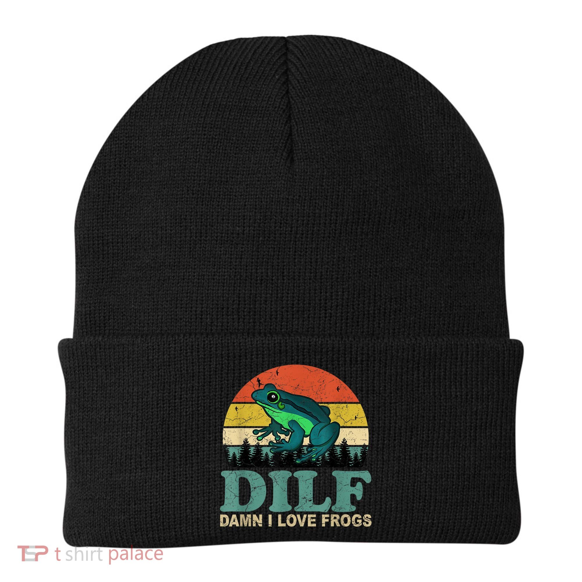 Dilf Damn I Love Frogs Beanie