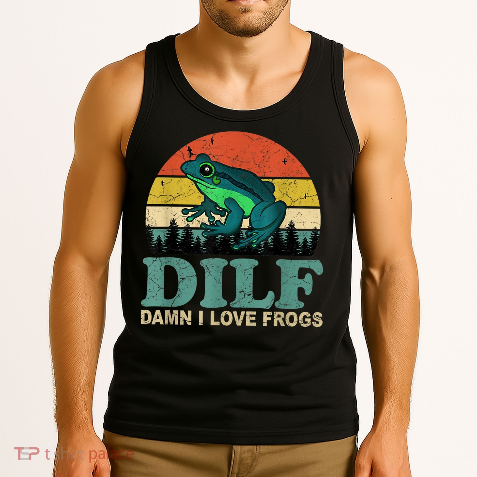 Dilf Damn I Love Frogs Tank Top