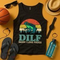 Dilf Damn I Love Frogs Tank Top thumb 4