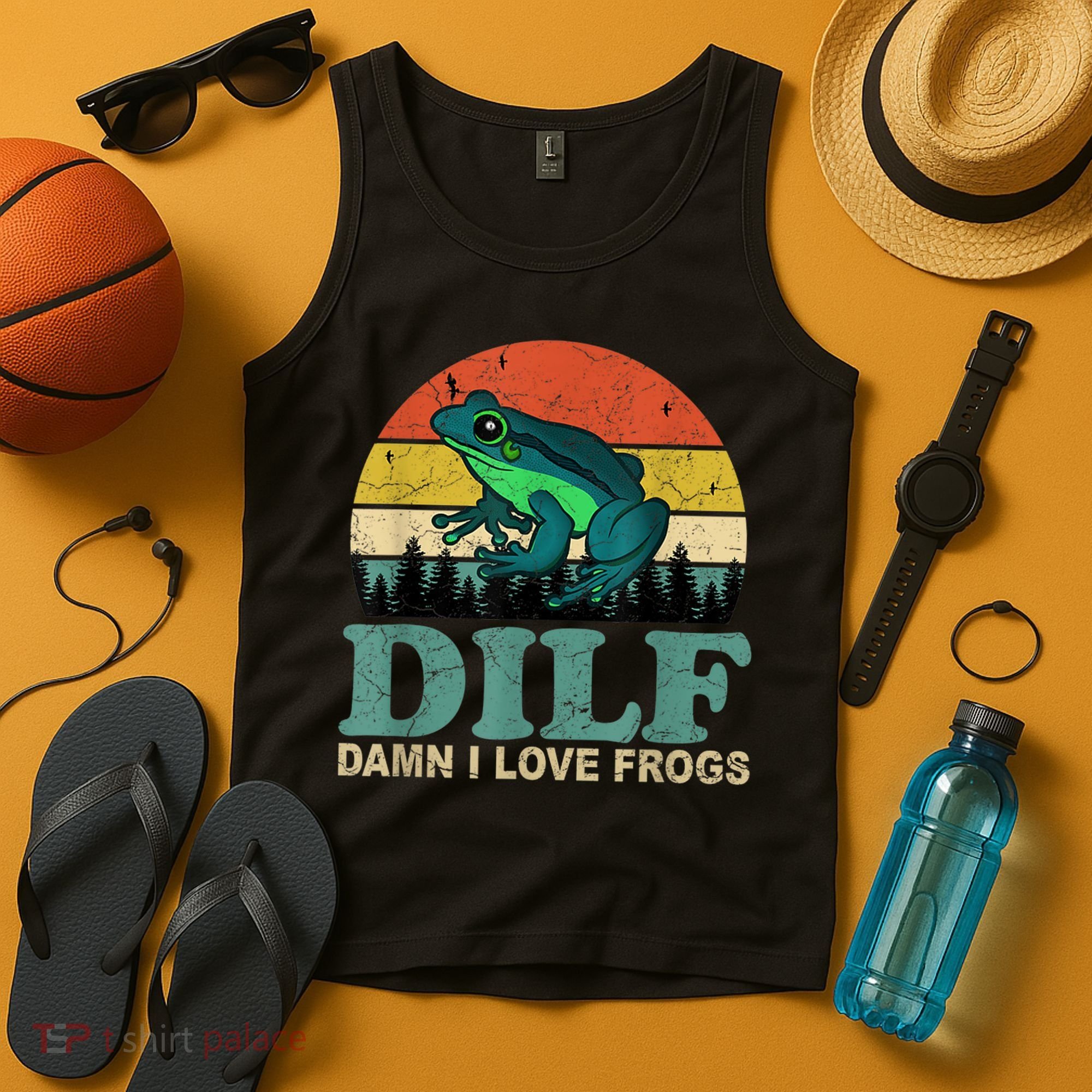 Dilf Damn I Love Frogs Tank Top