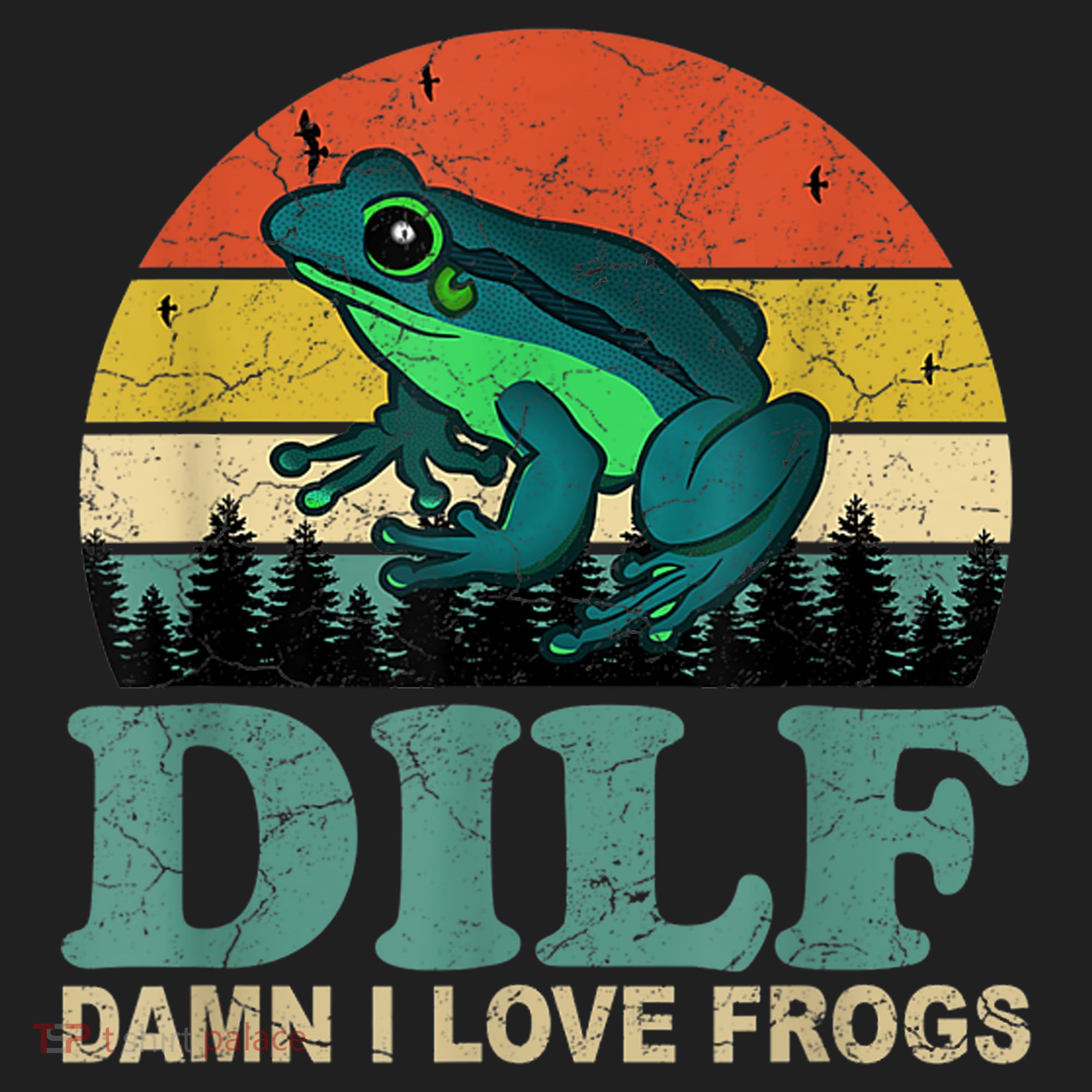 Dilf Damn I Love Frogs Golf Towel