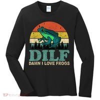 Dilf Damn I Love Frogs Women's Long Sleeve Shirt thumb 0