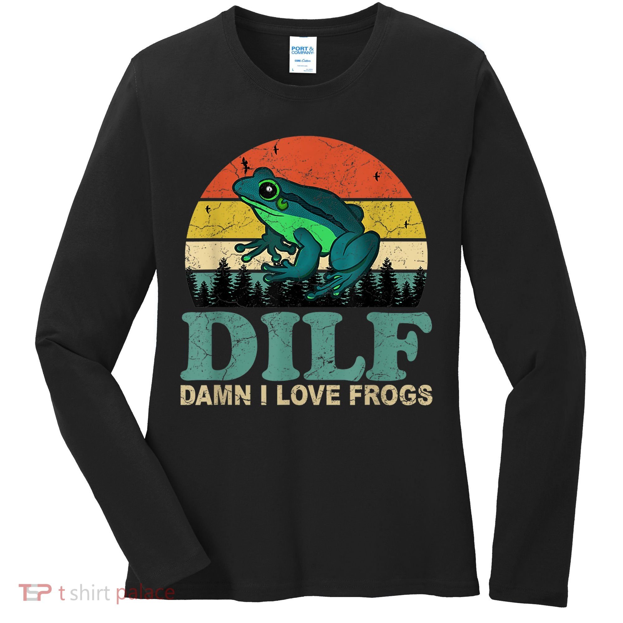 Dilf Damn I Love Frogs Women's Long Sleeve Shirt
