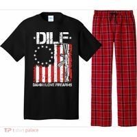 DILF Damn I Love Firearms Distressed USA American Flag Pajama Set thumb 0