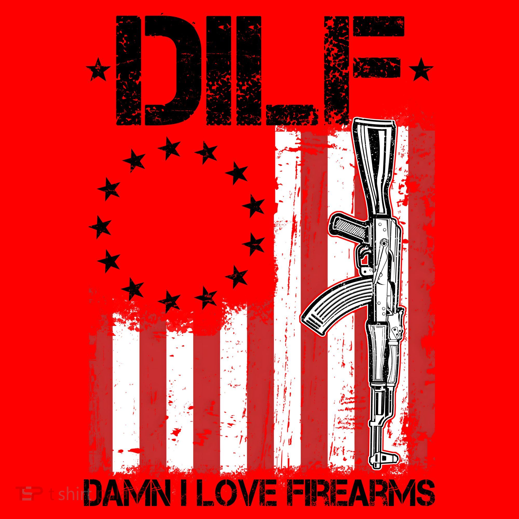 DILF Damn I Love Firearms Distressed USA American Flag Santa Hat