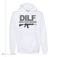 DILF Damn I Love Firearms Comfort Colors Garment-Dyed Hooded Sweatshirt thumb 0