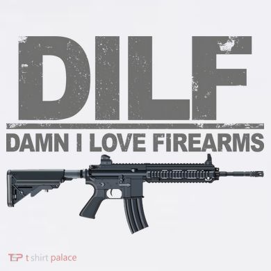 DILF Damn I Love Firearms Comfort Colors Garment-Dyed Hooded Sweatshirt