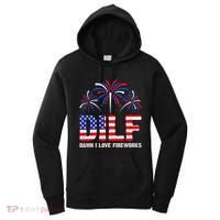 Dilf Damn I Love Fireworks Funny American Patriotic Women's Hoodie thumb 0