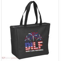 Dilf Damn I Love Fireworks Funny American Patriotic Tote Bag thumb 2